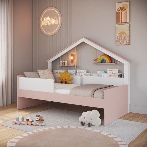 Cama Infantil Casinha sem Colchão 200,3cm Completa Móveis