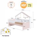 Ver imagem 4 de Cama Infantil Casinha sem Colchão 200,3cm Completa Móveis