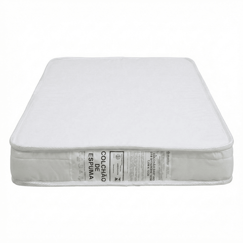Colchão para Chiqueirinho 100x70cm Impermeável Espuma D18 - Branco