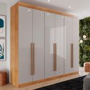 Ver imagem 1 de Guarda-roupa Casal 100% Mdf 6 Portas 4 Gavetas Grécia - Mais Móveis Cor Cinamomo/off-white