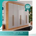 Ver imagem 6 de Guarda-roupa Casal 100% Mdf 6 Portas 4 Gavetas Grécia - Mais Móveis Cor Cinamomo/off-white