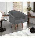 Ver imagem 2 de Poltrona Decorativa Recepção Luiza Jj Pés Palito Linho:cinza-escuro