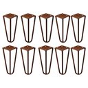 Ver imagem 1 de Kit 10 Pés de Metal 15 CM Hairpin Legs Mesas de Centro Puffs Bronze