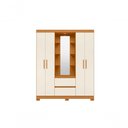 Ver imagem 2 de Guarda Roupa Casal Olímpia 4 Portas de Bater 2 Gavetas MDP com Espelho Cinamomo Off White