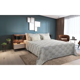 Kit Colcha Montblanc Folhagem Verde Oliva Solteiro 180x230cm - 2