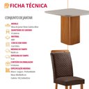 Ver imagem 7 de Mesa de Jantar Eloise 90cm Tampo MDF Vidro Canto Copo com 4 Cadeiras Aline
