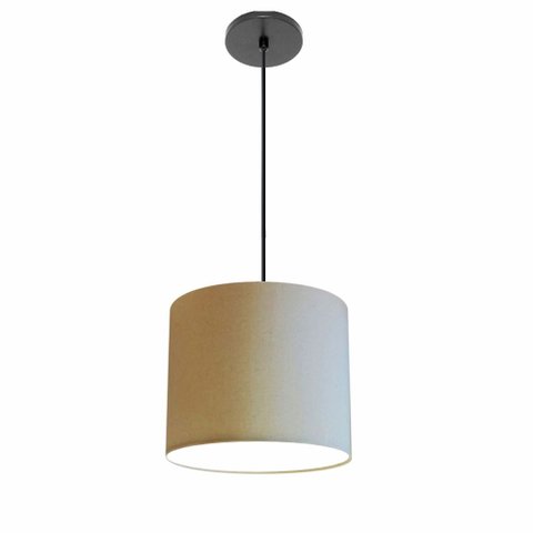 Lustre Luminária Pendente Vivare Free Lux Pe-4106pr Cúpula em Tecido 20x25cm