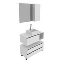 Ver imagem 2 de Gabinete de Banheiro com Cuba e Espelheira 80cm Multimóveis CR10094 Branco