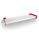 Ver imagem 2 de Prateleira Flutuante em Mdf e Aço 50cm Sala Quarto Vermelha