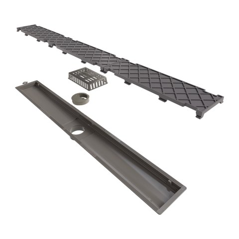 Ralo Linear Novii Seco 8881 75cm Saída Central com Tampa Oculta Oculta 8881