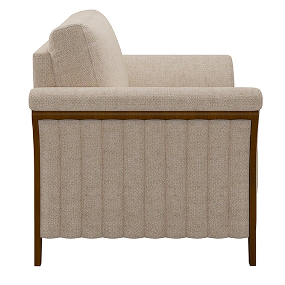 Kit 2 Poltronas Decorativas Pés em Madeira Market Linho Cru - Gran Belo - 8