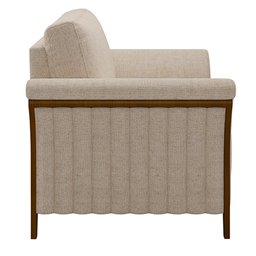 Kit 2 Poltronas Decorativas Pés em Madeira Market Linho Cru - Gran Belo - 8