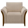 Kit 2 Poltronas Decorativas Pés em Madeira Market Linho Cru - Gran Belo - 7