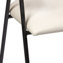 Ver imagem 6 de Cadeira Metal Estofado Premium Conforto Estilo Minimalista Zaya Branco/Preto/Sintético Bege