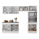 Ver imagem 4 de Armário de Cozinha Compacta 4 Peças com Rodapé Mp2193 Made Multimóveis Branco/preto
