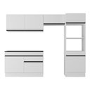 Ver imagem 5 de Armário de Cozinha Compacta 4 Peças com Rodapé Mp2193 Made Multimóveis Branco/preto
