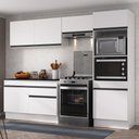 Ver imagem 2 de Armário de Cozinha Compacta 4 Peças com Rodapé Mp2193 Made Multimóveis Branco/preto