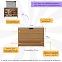 Ver imagem 3 de Balcão Suspenso 60cm para Forno/micro-ondas com 1 Porta e 1 Gaveta Multimóveis Cr20345 Amêndoa/m