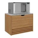 Ver imagem 1 de Balcão Suspenso 60cm para Forno/micro-ondas com 1 Porta e 1 Gaveta Multimóveis Cr20345 Amêndoa/m