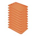 Ver imagem 2 de Conjunto 10 Bandejas Plásticas Self-service Refeição 48 X 32,5 X 2 Br-100 Laranja - Della Plast