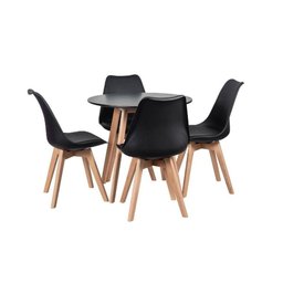 KIT - Mesa Leda 80 cm + 4 cadeiras Leda - 1