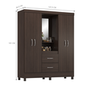 Ver imagem 4 de Conjunto de Guarda Roupa e Sapateira Linea 4 Portas