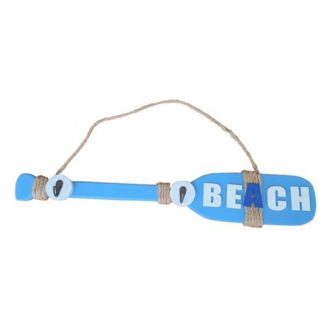 Enfeite Decorativo Remo Cabideiro Madeira e Corda de Sisal 60 Cm