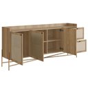 Ver imagem 6 de Balcão Aparador Buffet 3 Portas Pé Metal Arlo A10 Hanover/dourado - Mpozenato