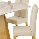Ver imagem 6 de Mesa Jantar Kiara e 4 Cadeiras Yasmin Cedro Linho Neve Dj Moveis