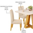 Ver imagem 5 de Mesa Jantar Kiara e 4 Cadeiras Yasmin Cedro Linho Neve Dj Moveis