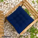 Ver imagem 5 de Kit 02 Almofadas Assento Futon Flat para Cadeira 40x40 Azul Marinho