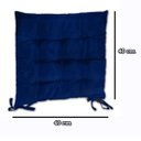 Ver imagem 6 de Kit 02 Almofadas Assento Futon Flat para Cadeira 40x40 Azul Marinho