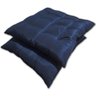 Kit 02 Almofadas Assento Futon Flat para Cadeira 40x40 Azul Marinho - 1