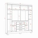 Ver imagem 4 de Guarda-roupa Nápole 8 Portas 4 Gavetas Gavetas Branco - Aramóveis