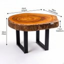 Ver mais imagens de Mesa de Centro Rústica Borda Viva Madeira Maciça Tampo Grossão