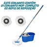 Mop Balde Esfregão Giratório com Alça + 2 Refis - Limpeza Prática e Eficiente - 4