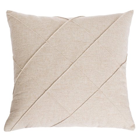 Capa Almofada Linho Cru Drapeada 40x40 Cm