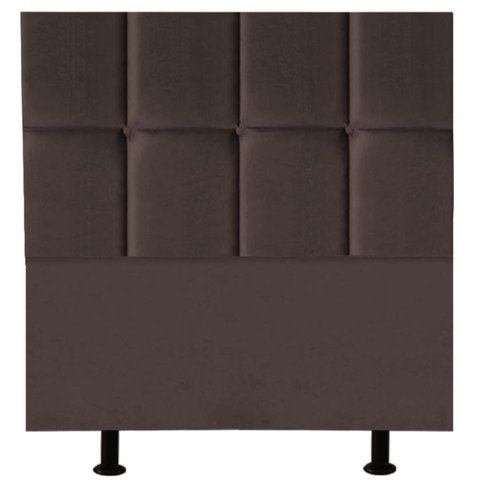 Cabeceira Cama Box Solteiro King Estofada Poliana 100 Cm Suede:marrom