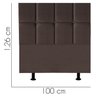Cabeceira Cama Box Solteiro King Estofada Poliana 100 Cm Suede:marrom - 3