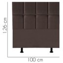 Ver imagem 3 de Cabeceira Cama Box Solteiro King Estofada Poliana 100 Cm Suede:marrom
