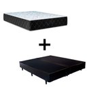 Ver imagem 1 de Cama Box Casal 138 Bipartido Tecido Sintético Preto com Colchão Marrocos - Poliéster - Espuma D33 30