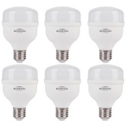 Kit 6 Lâmpadas High Led 30w Bivolt E27 6500k Luz Branca Blumenau - 1