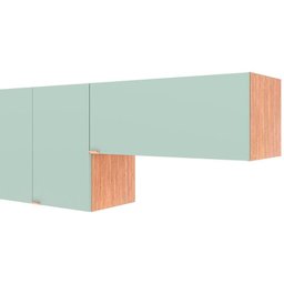 Cozinha Completa Bartira Joy com 11 Portas 2 Gavetas 5 Prateleiras e Nicho para Micro-ondas 244,5cm - 4