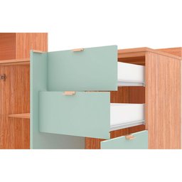 Cozinha Completa Bartira Joy com 11 Portas 2 Gavetas 5 Prateleiras e Nicho para Micro-ondas 244,5cm - 6