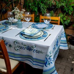 Toalha de Mesa Retangular Floral 8 Lugares 140x270cm - 1
