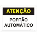 Ver imagem 1 de Placa de Poliestireno Auto-adesiva 20x30cm Atenção Portão Automático - 250 Bv - Sinalize Placa Polie