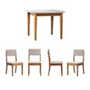 Ver imagem 2 de Conjunto Mesa de Jantar Tangará 95cm e 4 Cadeiras Estofadas Tiê CabeCasa MadeiraOriginals