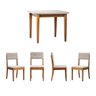 Conjunto Mesa de Jantar Tangará 95cm e 4 Cadeiras Estofadas Tiê CabeCasa MadeiraOriginals - 2