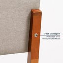 Ver imagem 7 de Conjunto Mesa de Jantar Tangará 95cm e 4 Cadeiras Estofadas Tiê CabeCasa MadeiraOriginals Bege/Caramelo