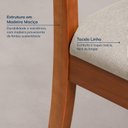 Ver imagem 6 de Conjunto Mesa de Jantar Tangará 160cm e 4 Cadeiras Estofadas Tiê CabeCasa MadeiraOriginals Bege/Caramelo